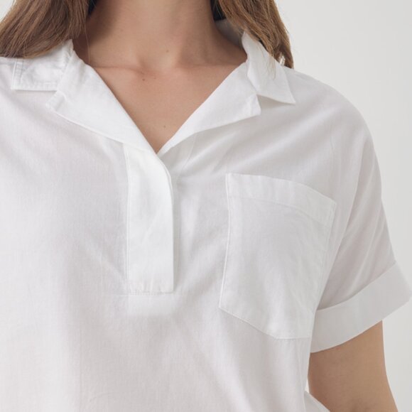 PACT Sunset Lightweight Cotton Popover Top - Picture 3 of 6